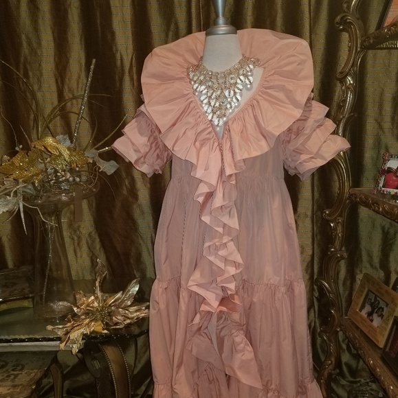 Samuel Dong Dresses & Skirts - Light Peach Ruffle Dress